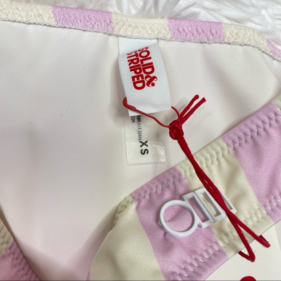 New Solid & Striped Elle Striped Bikini Bottom Size XS - Picture 7 of 8